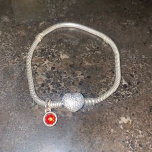 Pandora bracelet- January birthstone